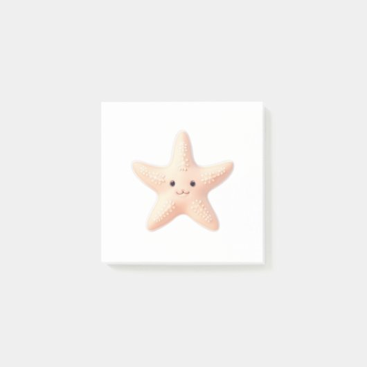 かわいいピンクのヒトデ ポストイット (正面)