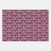 かわいいピンクのファララキャンディーキお洒落ーネクリスマス ラッピングペーパーシート (正面3)