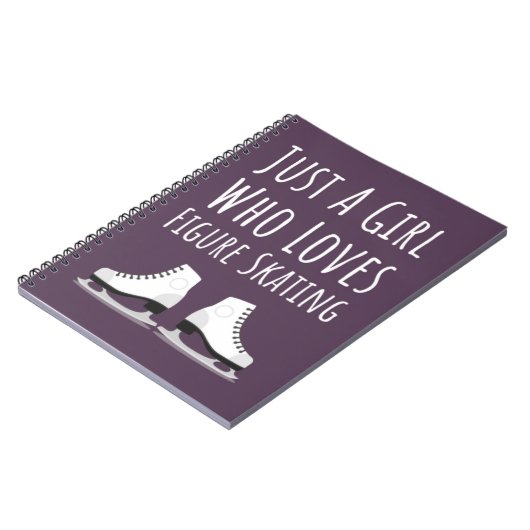 かわいいピンクのフィギュアスケートギフト ガールズのための子供たちへのプレゼント ノートブック (左側)
