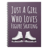 かわいいピンクのフィギュアスケートギフト ガールズのための子供たちへのプレゼント ノートブック (正面)