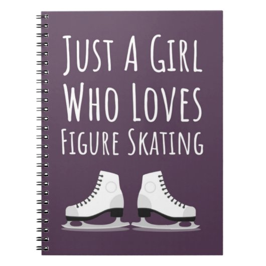 かわいいピンクのフィギュアスケートギフト ガールズのための子供たちへのプレゼント ノートブック (正面)