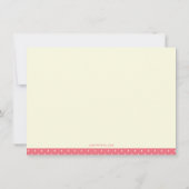 かわいいピンクのフクロウの女の子のベビーシャワーの招待状 招待状 (裏面)