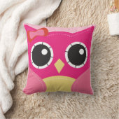 かわいいピンクのフクロウの女の子の枕部屋の装飾 クッション (ブランケット)