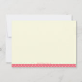 かわいいピンクのフクロウの女の子ベビーシャワーサンキューカード サンキューカード (裏面)