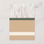 かわいいピンクのフクロウの森の赤ちゃんシャワー エンクロージャーカード (裏面)