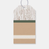 かわいいピンクのフクロウの森の赤ちゃんシャワー ギフトタグ (裏面)