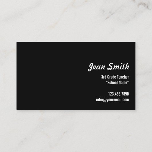 かわいいピンクのフクロウの白は先生に斑点を付けます 名刺 (裏面)