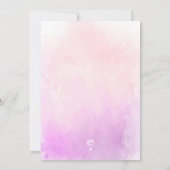 かわいいピンクのフクロウをテーマにした誕生日の招待状 招待状 (裏面)