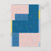 かわいいピンクのフクロウ男女兼用ウッドランドベビーシャワー エンクロージャーカード (裏面)