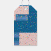 かわいいピンクのフクロウ男女兼用ウッドランドベビーシャワー ギフトタグ (裏面)