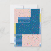 かわいいピンクのフクロウ男女兼用ウッドランドベビーシャワー サンキューカード (裏面)