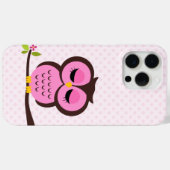 かわいいピンクのフクロウ Case-Mate iPhoneケース (裏面 (横))