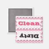 かわいいピンクのフクロムキッチンの装飾アクセサリー マグネット (正面/裏面)