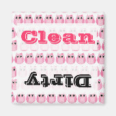 かわいいピンクのフクロムキッチンの装飾アクセサリー マグネット (正面)