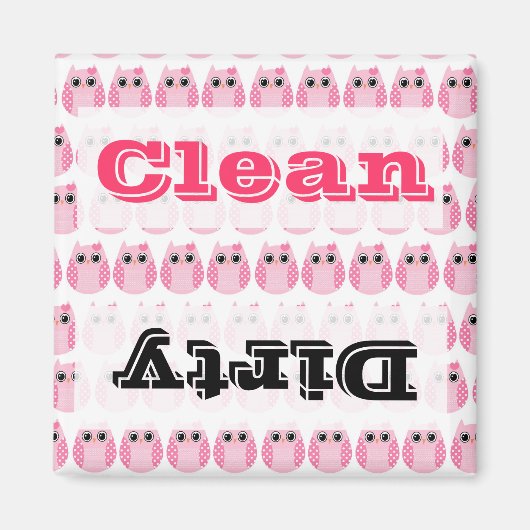 かわいいピンクのフクロムキッチンの装飾アクセサリー マグネット (正面)