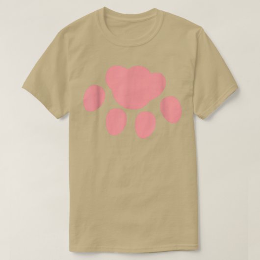 かわいいピンクのフットプリントの服 Tシャツ (デザイン正面)