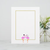 かわいいピンクのフラインゴ新郎新婦結婚の (スタンド正面)