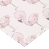 かわいいピンクのフラミンゴのトロピカルパターン テーブルクロス (アングル)