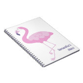 かわいいピンクのフラミンゴの名前 ノートブック (右側)