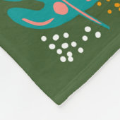 かわいいピンクのフラミンゴの名前 フリースブランケット (角)