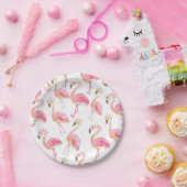 かわいいピンクのフラミンゴの紙皿 ペーパープレート (パーティー)