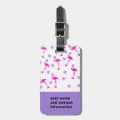 かわいいピンクのフラミンゴカスタムデザインタグ ラゲッジタグ (正面縦)