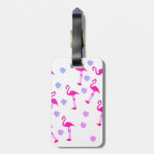 かわいいピンクのフラミンゴカスタムデザインタグ ラゲッジタグ (裏面縦)