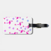 かわいいピンクのフラミンゴカスタムデザインタグ ラゲッジタグ (裏面横)
