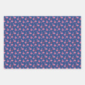 かわいいピンクのフラミンゴスフックキャンプファイアホリデーパターン ラッピングペーパーシート (正面)