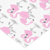 かわいいピンクのフラミンゴトリオ漫画イラストレーション ショートテーブルランナー (コーナー)