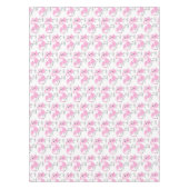 かわいいピンクのフラミンゴトリオ漫画イラストレーション テーブルクロス (正面)