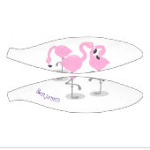 かわいいピンクのフラミンゴトリオ漫画イラストレーション ミニバスケットボール (パネル)