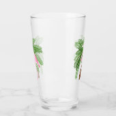 かわいいピンクのフラミンゴビーチグラス タンブラーグラス (左)