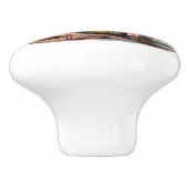 かわいいピンクのフラミンゴビーチハウス セラミックノブ (側面)