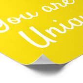 かわいいピンクのフラミンゴユニークバード ポスター (角)