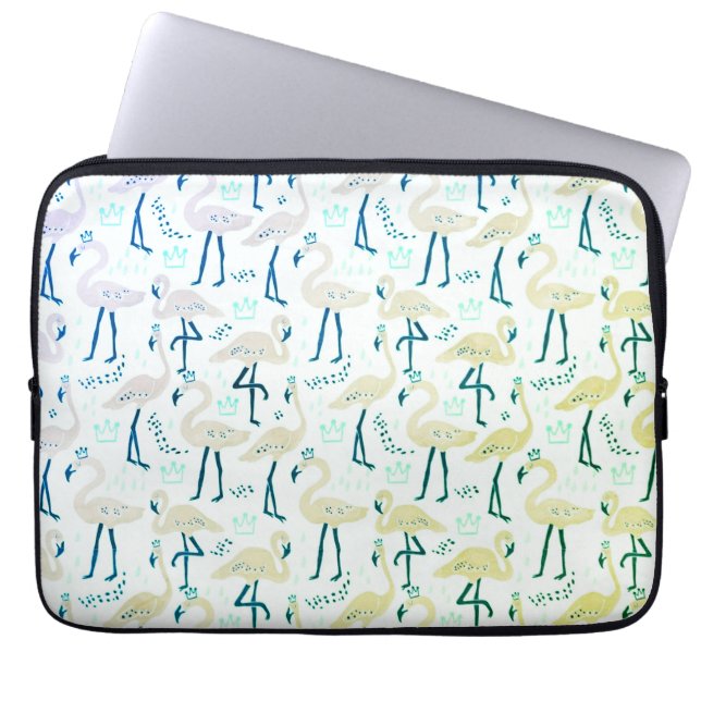 かわいいピンクのフラミンゴラップトップスリーブ ラップトップスリーブ (正面)