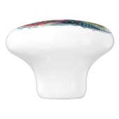 かわいいピンクのフラミンゴ愛好家ビーチハウス セラミックノブ (側面)