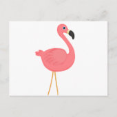 かわいいピンクのフラミンゴ ポストカード (正面)