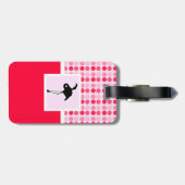 かわいいピンクのフラミンゴ ラゲッジタグ (裏面横)
