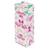 かわいいピンクのフラミンゴ ワインギフトバッグ (裏面アングル)