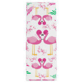 かわいいピンクのフラミンゴ ワインギフトバッグ (裏面)