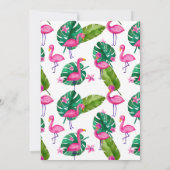 かわいいピンクのフラミンゴ | 女の子の誕生日パーティー 招待状 (裏面)