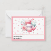 かわいいピンクのフルフォト教室バレンタインデー ノートカード (正面)