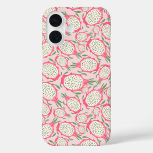 かわいいピンクのフルーツドラゴン iPhone 16ケース