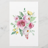 かわいいピンクのフローラガールベビーシャワーゲームアドバイス (裏面)