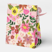 かわいいピンクのフローラガールベビーシャワーパーティーありがとう フェイバーボックス (裏面サイド)