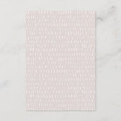 かわいいピンクのフローラバニーアドバイスママ赤ちゃんシャワー エンクロージャーカード (裏面)