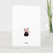 かわいいピンクのフローラバレンタインデーのカード シーズンカード (裏面)