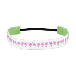 かわいいピンクのフローラヘッドバンド アスレチックヘッドバンド