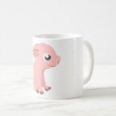 かわいいピンクのブタのマグ コーヒーマグカップ (正面右)